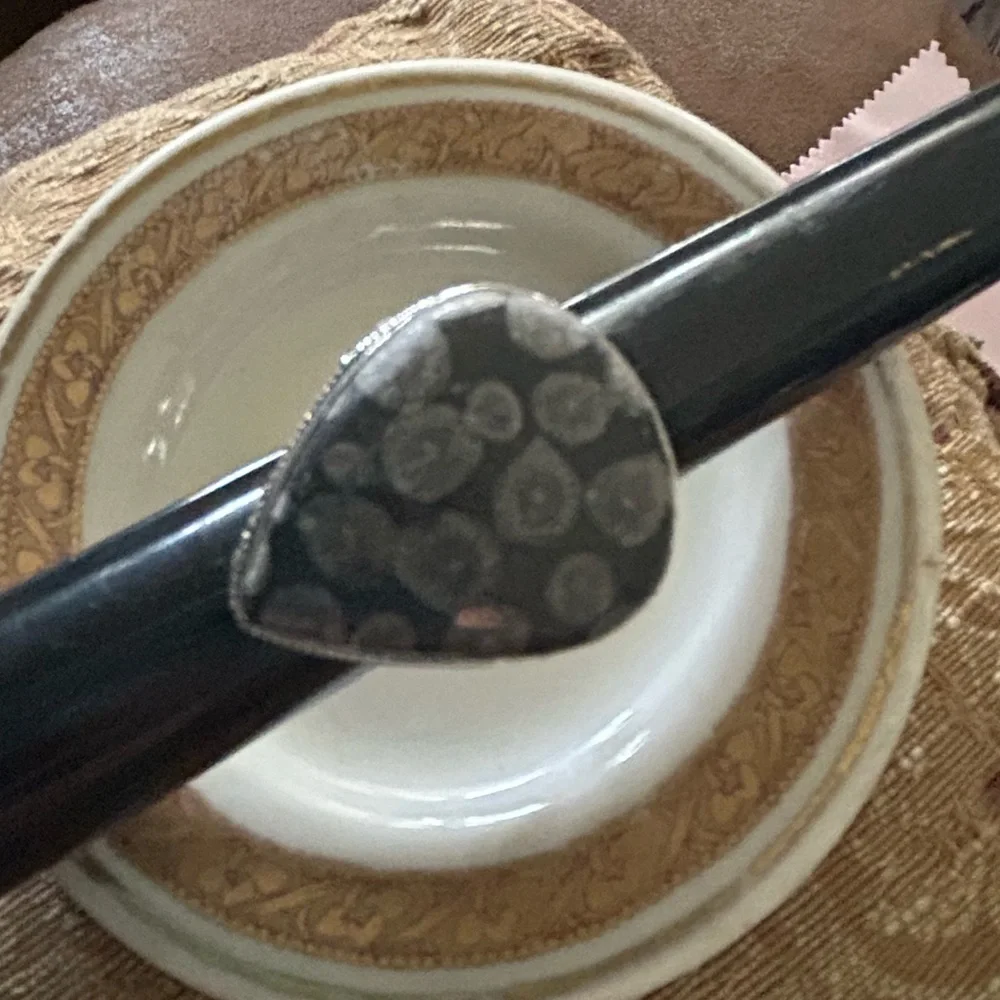 Black Fossil 925 Ring
